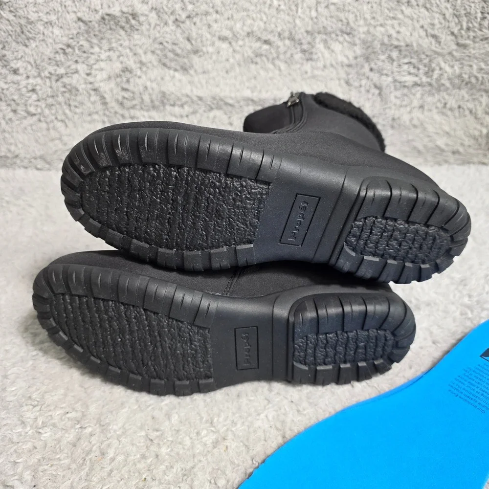 Propet‎ Dani Black Winter Boots Waterproof Sherpa Insulated Womens 9 WIDE NEW